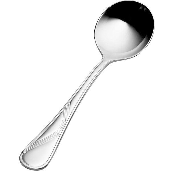 Bon Chef S2201 Wave 6 3/8" Bouillon Spoon – item 201S2201