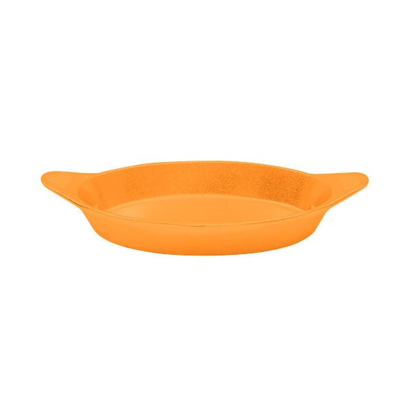 Tablecraft CW1725X 16 oz. Orange Cast Aluminum Serving Bowl – item 8081725X