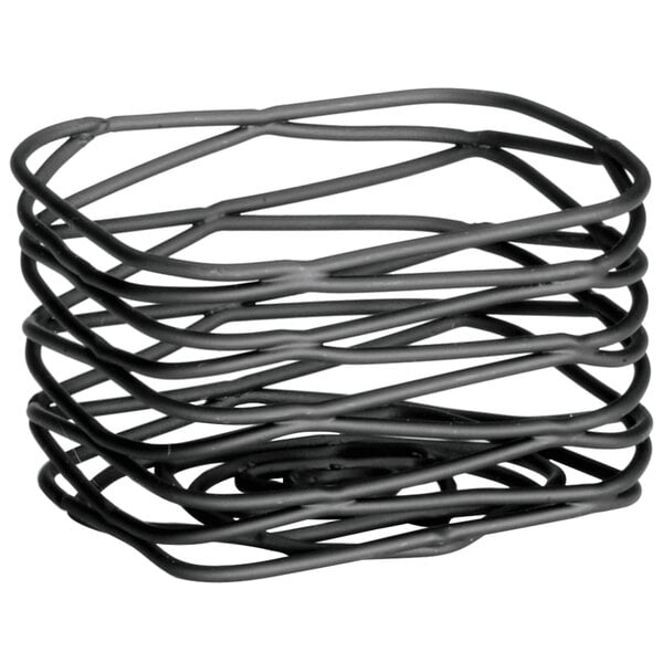 Tablecraft BK156 Artisan 3" x 2 1/2" Black Metal Sugar Caddy – item 808BK156