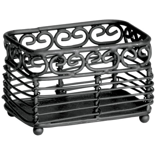 Tablecraft BK256 Mediterranean 3 1/2" x 2 1/2" Sugar Caddy – item 808BK256