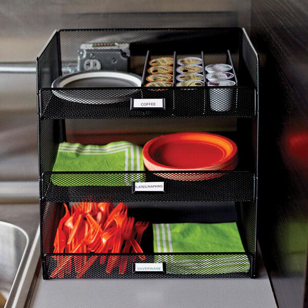 Safco 3293BL Onyx Condiment Organizer - 14 5/8" x 11 3/4" – item 5473293BL image 2