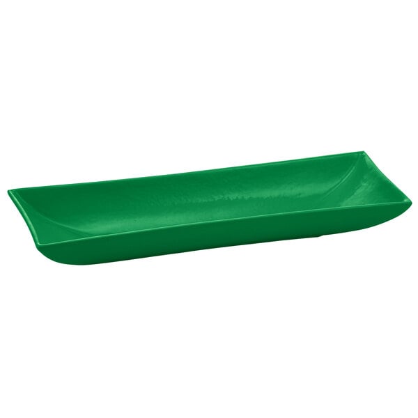 Tablecraft CW11046GN 18" x 6" Green Cast Serving Platter – item 80811046DGN
