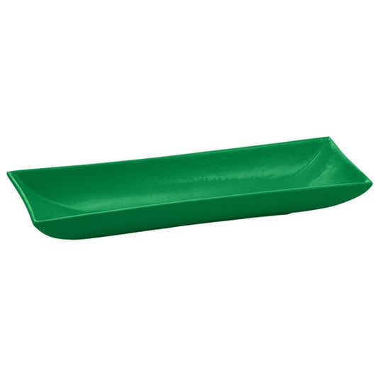 Tablecraft CW11046GN 18" x 6" Green Cast Serving Platter – item 80811046DGN