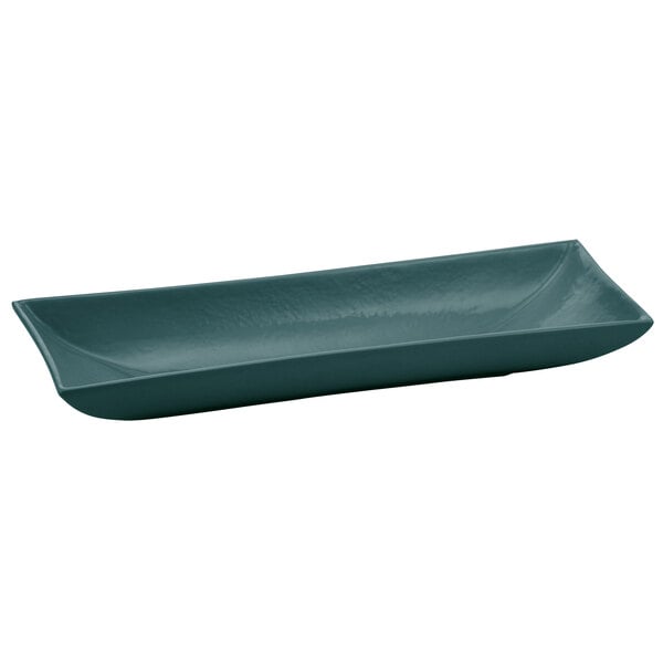 Tablecraft CW11046HGN 18" x 6" Hunter Green Serving Platter – item 80811046DHGN