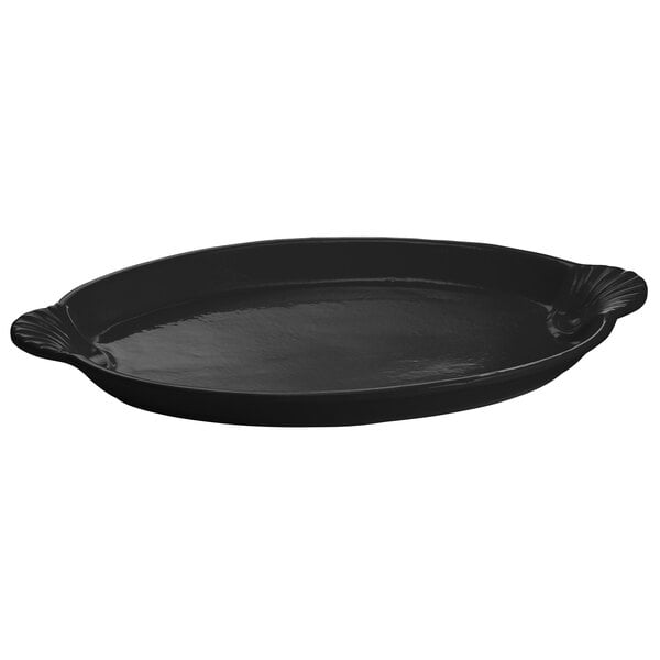 Tablecraft CW3030BK 20" x 14" Black Cast Serving Platter – item 8083030DBK