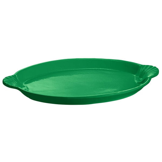 Tablecraft CW3030GN 20" x 14" Green Cast Serving Platter – item 8083030DGN