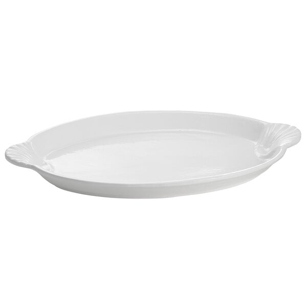 Tablecraft CW3030W 20" x 14" White Cast Serving Platter – item 8083030DW