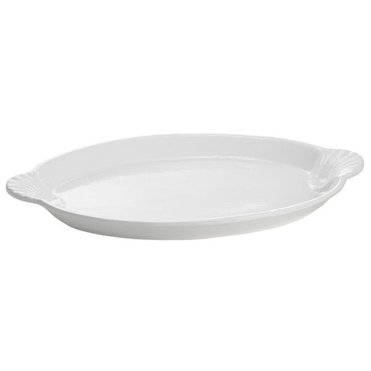 Tablecraft CW3030W 20" x 14" White Cast Serving Platter – item 8083030DW