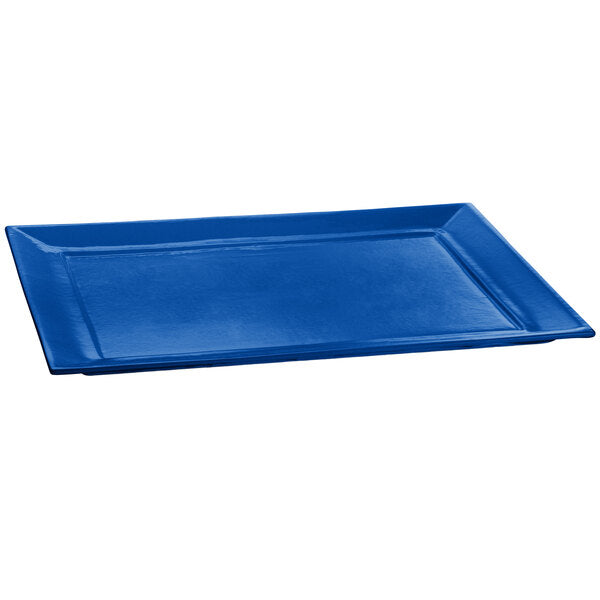 Tablecraft CW3620CBL 15" x 18" Cobalt Blue Serving Platter – item 8083620DBL
