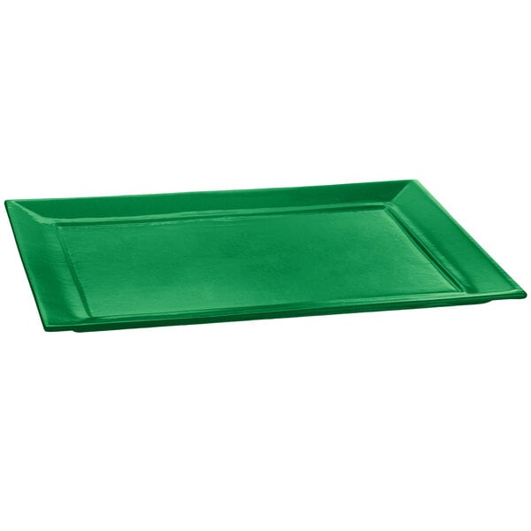 Tablecraft CW3620GN 15" x 18" Green Cast Serving Platter – item 8083620DGN