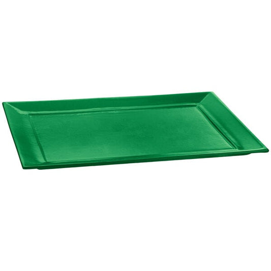 Tablecraft CW3620GN 15" x 18" Green Cast Serving Platter – item 8083620DGN