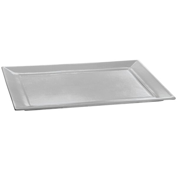 Tablecraft CW3620GY 15" x 18" Gray Cast Serving Platter – item 8083620DGY