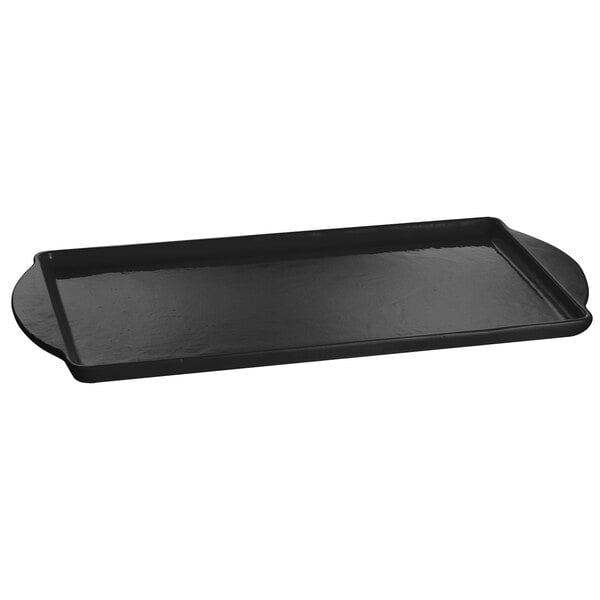 Tablecraft CW4220BK 13" x 24" Black Serving Tray – item 8084220DBK