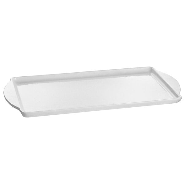 Tablecraft CW4220W 13" x 24" White Serving Tray – item 8084220DW