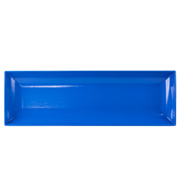 Tablecraft CW11047CBL 25" x 8" Cobalt Blue Serving Platter – item 80811047CBL