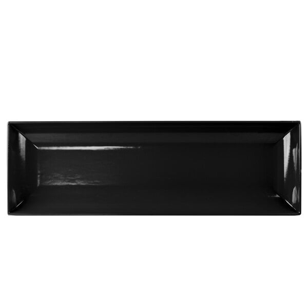 Tablecraft CW11047BK 25" x 8" Black Cast Serving Platter – item 80811047BK