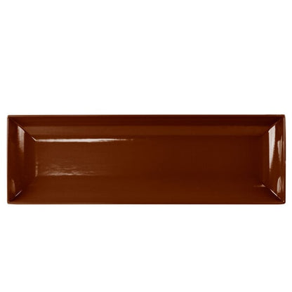 Tablecraft CW11047BR 25" x 8" Brown Cast Serving Platter – item 80811047BR