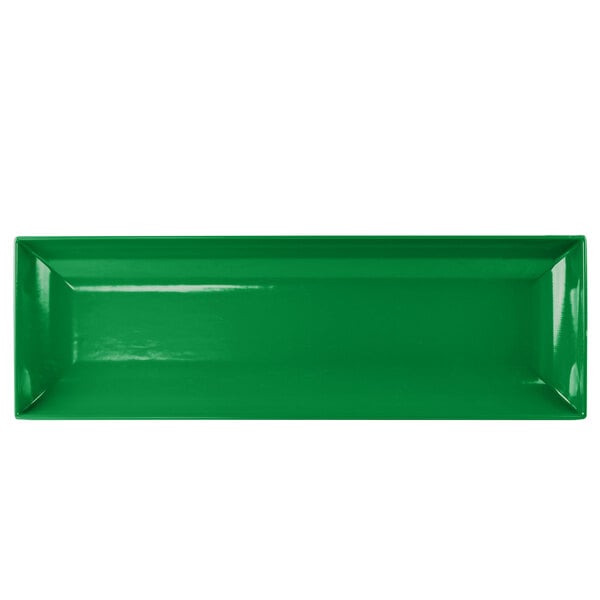 Tablecraft CW11047GN 25" x 8" Green Cast Serving Platter – item 80811047GN