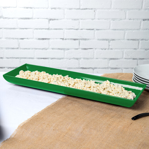 Tablecraft CW11047GN 25" x 8" Green Cast Serving Platter – item 80811047GN image 2