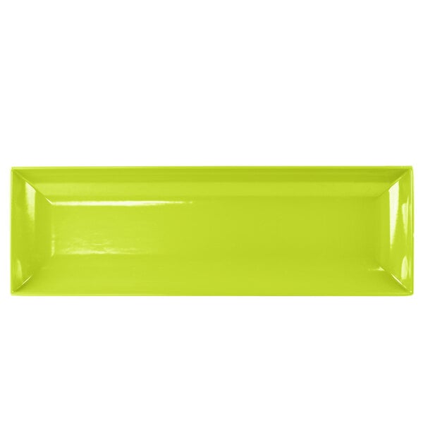 Tablecraft CW11047LG 25" x 8" Lime Green Serving Platter – item 80811047LG