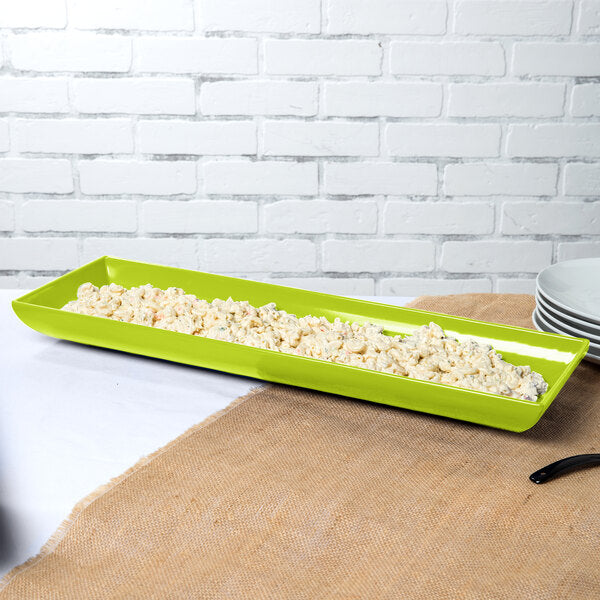 Tablecraft CW11047LG 25" x 8" Lime Green Serving Platter – item 80811047LG image 2