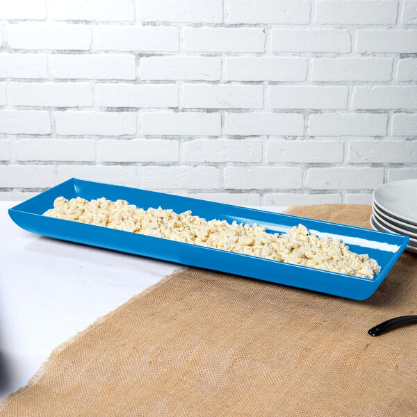 Tablecraft CW11047SBL 25" x 8" Sky Blue Serving Platter – item 80811047SBL image 2