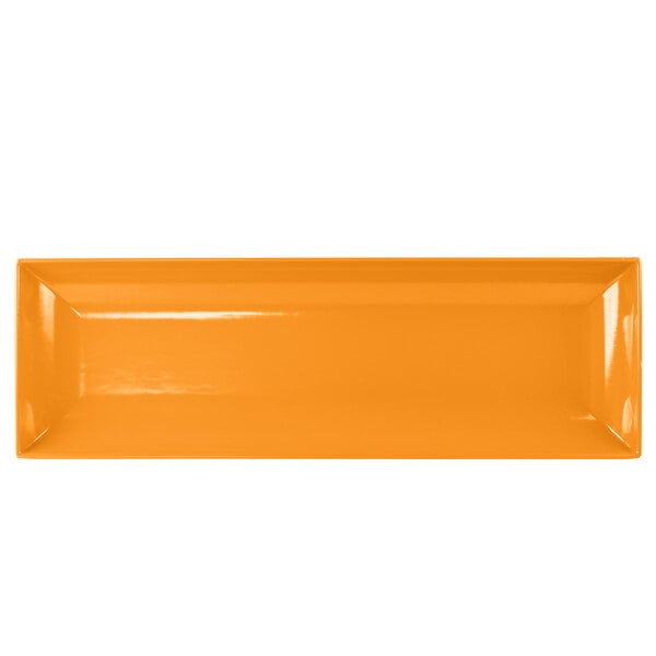 Tablecraft CW11047X 25" x 8" Orange Cast Serving Platter – item 80811047X