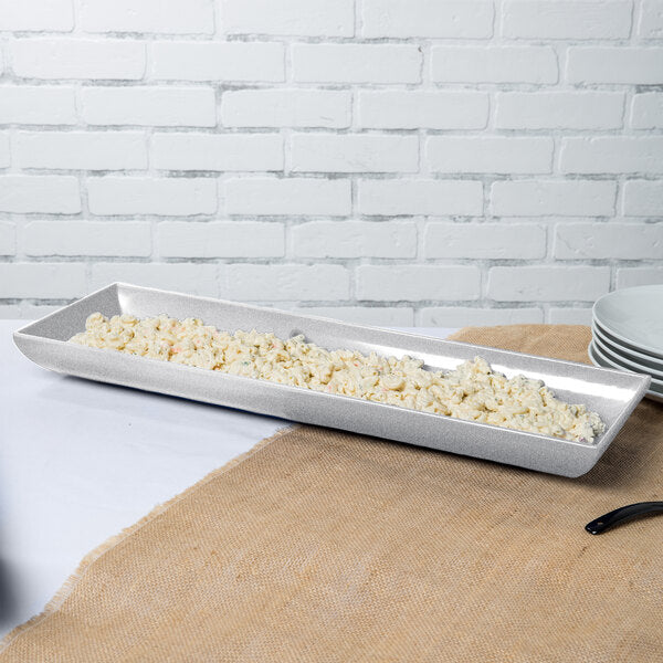 Tablecraft CW11047N 25" x 8" Natural Cast Serving Platter – item 80811047N image 2