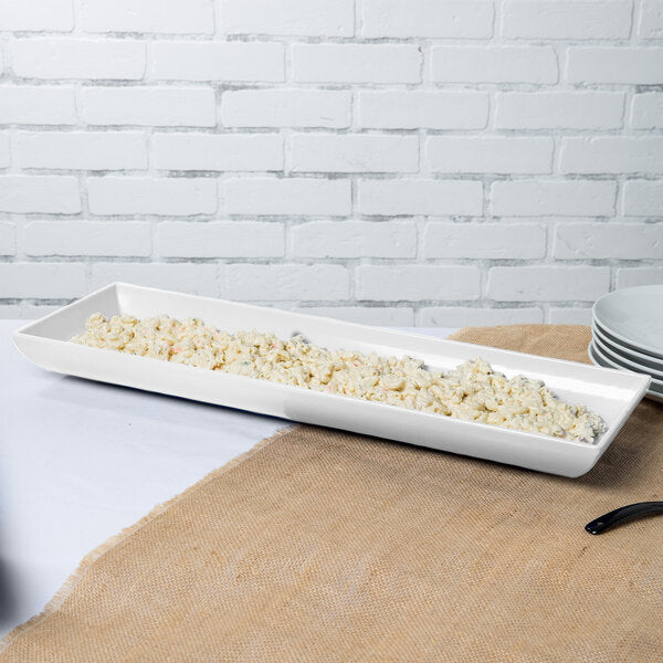 Tablecraft CW11047W 25" x 8" White Cast Serving Platter – item 80811047W image 2