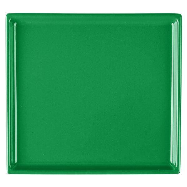 Tablecraft CW2116GN 7" x 6 1/2" Green Cast Serving Platter – item 8082116GN