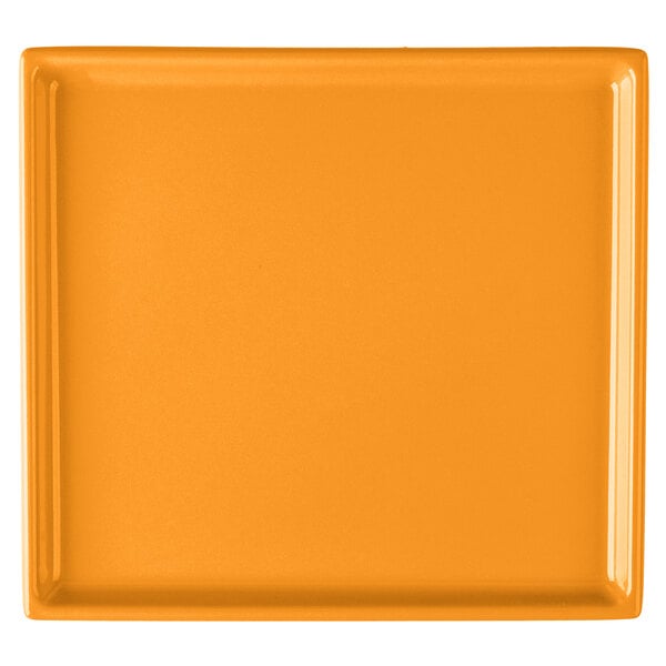 Tablecraft CW2116X 7" x 6 1/2" Orange Cast Serving Platter – item 8082116X