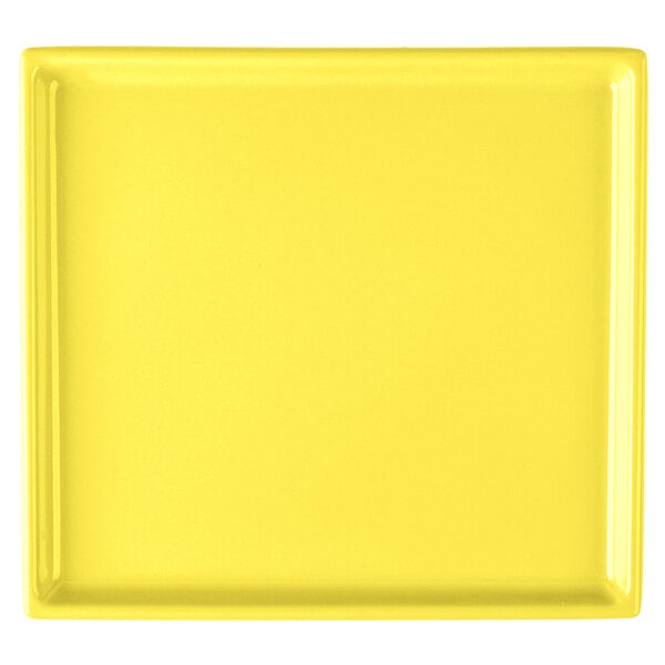 Tablecraft CW2116Y 7" x 6 1/2" Yellow Cast Serving Platter – item 8082116Y