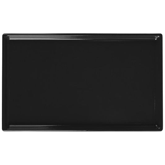 Tablecraft CW2115BK 10 1/2" x 6 1/2" Black Serving Platter – item 8082115BK