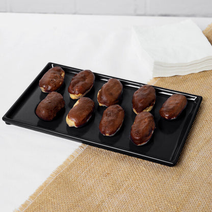 Tablecraft CW2115BK 10 1/2" x 6 1/2" Black Serving Platter – item 8082115BK image 2