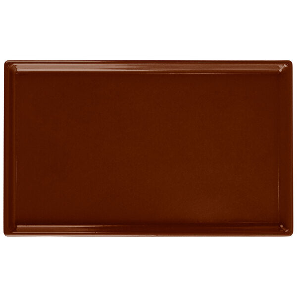 Tablecraft CW2115BR 10 1/2" x 6 1/2" Brown Serving Platter – item 8082115BR