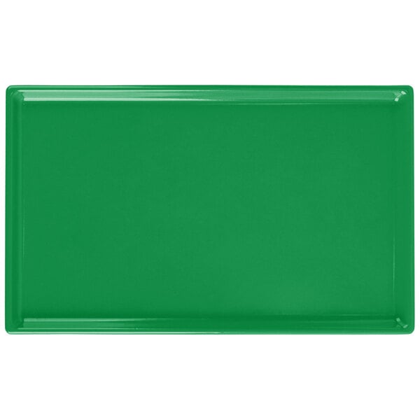 Tablecraft CW2115GN 10 1/2" x 6 1/2" Green Serving Platter – item 8082115GN