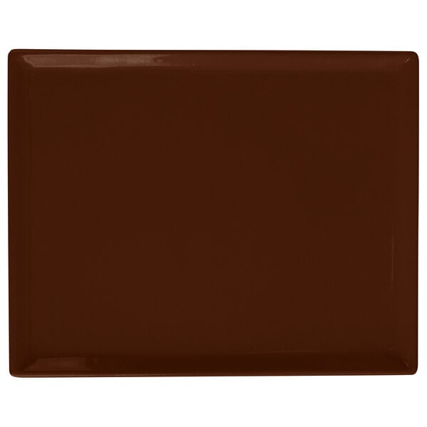 Tablecraft CW2104BR 8 1/2" x 6 3/4" Brown Serving Platter – item 8082104BR