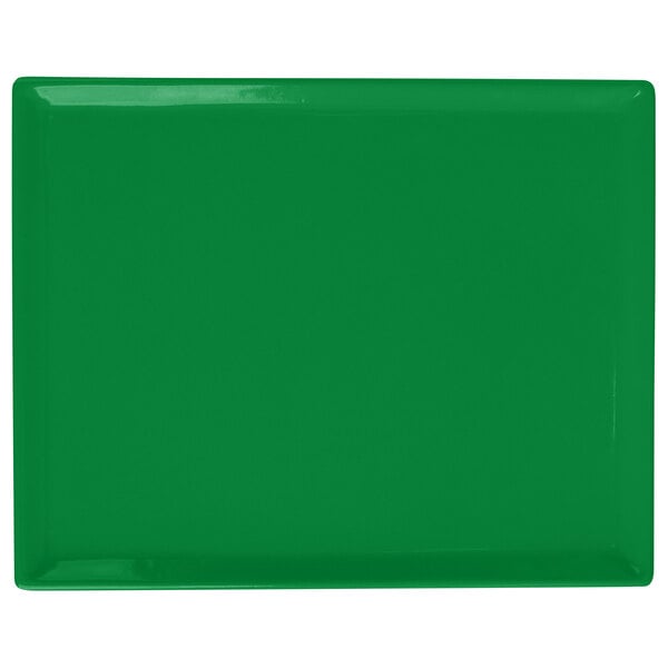 Tablecraft CW2104GN 8 1/2" x 6 3/4" Green Serving Platter – item 8082104GN