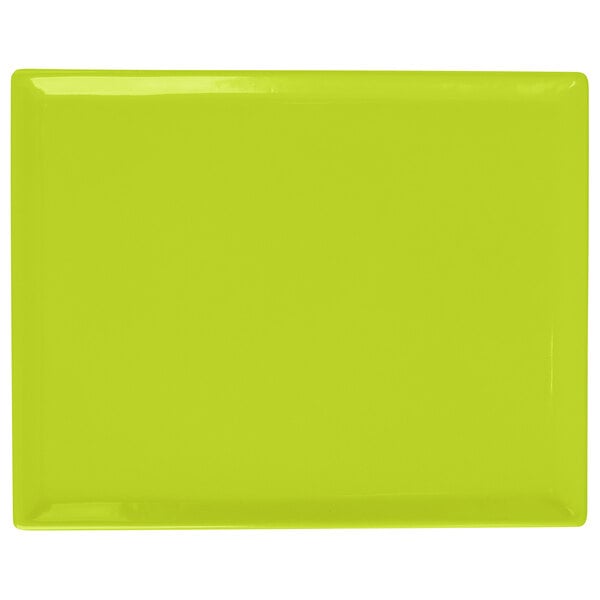 Tablecraft CW2104LG 8 1/2" x 6 3/4" Lime Serving Platter – item 8082104LG