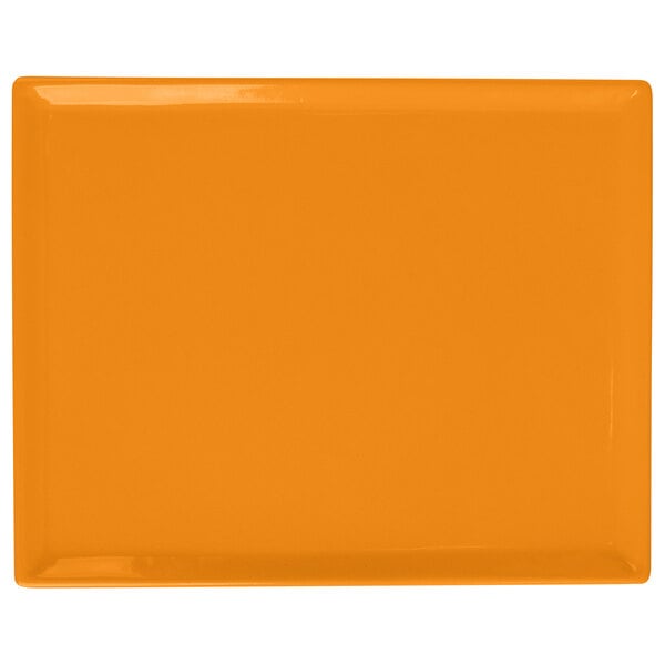 Tablecraft CW2104X 8 1/2" x 6 3/4" Orange Serving Platter – item 8082104X