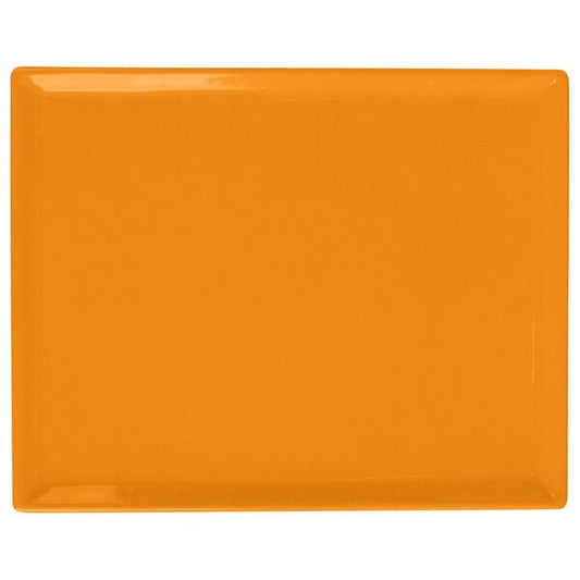Tablecraft CW2104X 8 1/2" x 6 3/4" Orange Serving Platter – item 8082104X