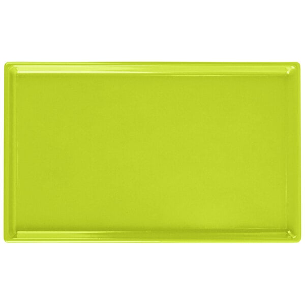 Tablecraft CW2115LG 10 1/2" x 6 1/2" Lime Serving Platter – item 8082115LG
