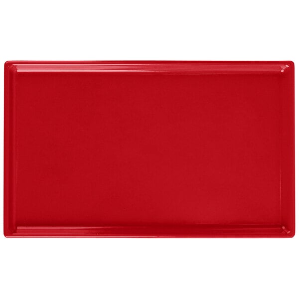 Tablecraft CW2115R 10 1/2" x 6 1/2" Red Serving Platter – item 8082115R