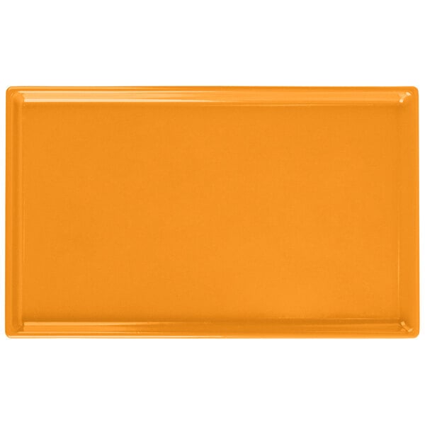 Tablecraft CW2115X 10 1/2" x 6 1/2" Orange Serving Platter – item 8082115X
