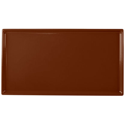 Tablecraft CW2114BR 12 7/8" x 7" Brown Cast Serving Platter – item 8082114BR
