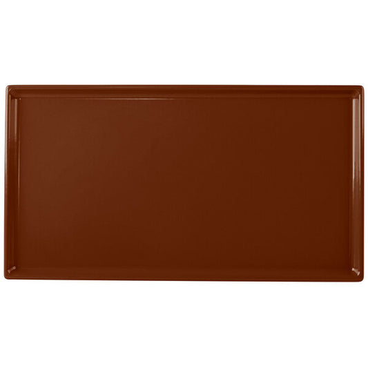 Tablecraft CW2114BR 12 7/8" x 7" Brown Cast Serving Platter – item 8082114BR