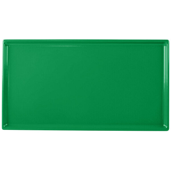 Tablecraft CW2114GN 12 7/8" x 7" Green Cast Serving Platter – item 8082114GN