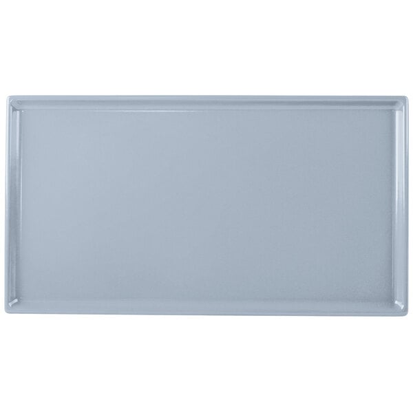 Tablecraft CW2114GY 12 7/8" x 7" Gray Cast Serving Platter – item 8082114GY