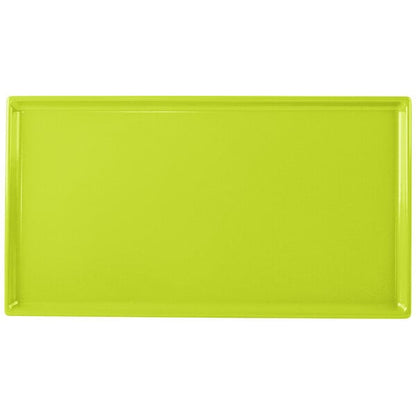 Tablecraft CW2114LG 12 7/8" x 7" Lime Green Serving Platter – item 8082114LG