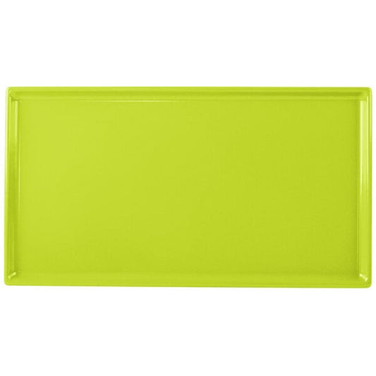 Tablecraft CW2114LG 12 7/8" x 7" Lime Green Serving Platter – item 8082114LG